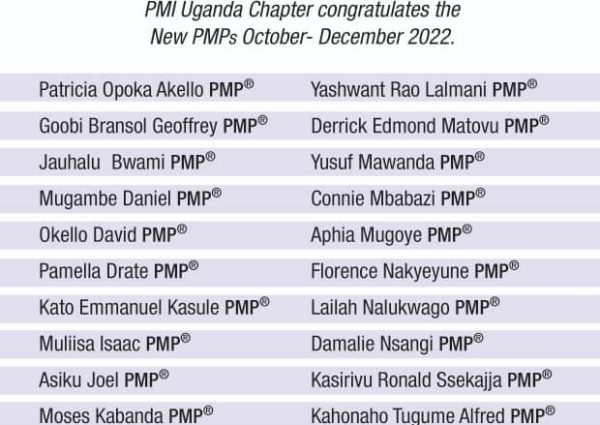Congratulating the new PMPs in the family